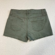 Nobo Jean Shorts Womens 5 Green Midrise Stretch Denim Cut Offs Shortie 28x3 - $6.08