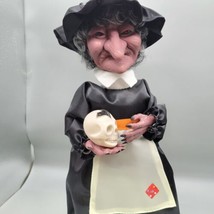 Vintage 1989 Telco Motionettes Animated Light Witch Skull Halloween See ... - £31.65 GBP