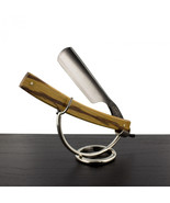 West Coast Shaving Marbled Wood Straight Razor, 6/8 Carbon Steel - £130.72 GBP