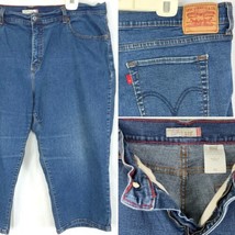 Levis 512 Perfectly Slimming Capri Womens 24 Stretch Denim size 42x20 True Fit - $35.58