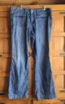 Ariat Jeans Womens 33L Blue Trouser Flare Denim Boot Cut Wide Rodeo Western - $32.73