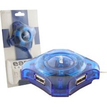 4-Port Usb Mini Hub (Translucent Blue), Brand New - £7.85 GBP