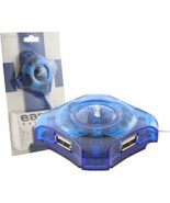 4-Port USB Mini Hub (Translucent Blue), BRAND NEW - £7.99 GBP