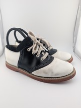 Willits Women&#39;s Size 7 Saddle Shoes Black White Leather Vintage Oxfords - $34.99