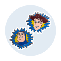 Toy Story Disney Pins: Buzz Lightyear and Woody Blue Starburst - $457.54 MXN