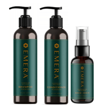 Emera Nourishing Shampoo, Conditioner and Serum Trio by Earthly Body