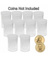 Round Small Dollar Coin Storage Tubes 26mm by BCW 10 pack - $193.23 MXN