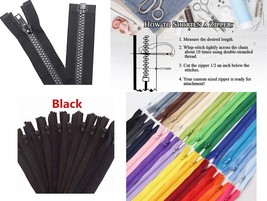 Zippers for Pants  Adults Children 4-6-8-12-16 Inches Black or Bright Co... - $2.96+