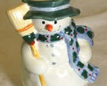 Snowman Tealight Candle Holder Christmas Holiday Whimsical Decor - $12.86