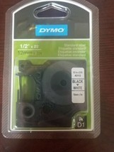 Dymo D1 Label Cartridge - 1/2 In x 23 ft (45113) Black &amp; White 12mm x 7m... - $30.05