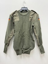 Original German Army Pullover Commando Jumper Green Olive Sweater Wool - $42.08