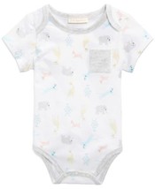 First Impressions Infant Boys Zoo Print Pocket Bodysuit,Bright White,6-9... - $15.17