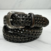 Brighton Brown Braided Woven Leather Belt Size 36 Mens - £23.45 GBP