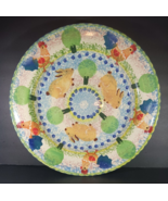 BELLINI PIU PLATTER Rabbits Chickens X Large 18&quot; Italian Pottery Handpai... - $84.70 CAD