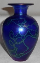 Signed Robert Held Art Glass Iridescent Vase Made In Canada - £158.75 GBP