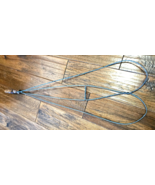 Antique 31" Metal Rug Beater with Wooden Handle Heart Shaped - $22.76