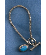 sterling silver Lori Bonn turquoise quartz bracelet - £127.53 GBP