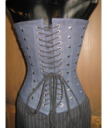 Versatile Dita Burlesque denim pin-up corset 22-26 VLV - £260.24 GBP