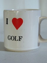 Vintage I Love Golf Coffee Mug Tea Cup Papel  Made in USA  - £12.46 GBP