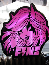 Fine D.O.E. Devil Girl neon advertising light sign - $650.00
