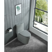 15 5/8 Inch 1.1/1.6 GPF Dual Flush 1-Piece Elongated Toilet with Soft-Close Seat - £315.02 GBP