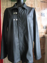 Kapitalist 80s microfiber latch front coat jacket L - $54.23