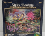 Sealed Cottage Pond 1000 Piece Jigsaw Puzzle Nicky Boehme 20 x 27 Garden - $9.00