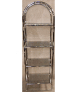 Chrome Etagere with piered metal shelves-perfect storage and - £66.49 GBP