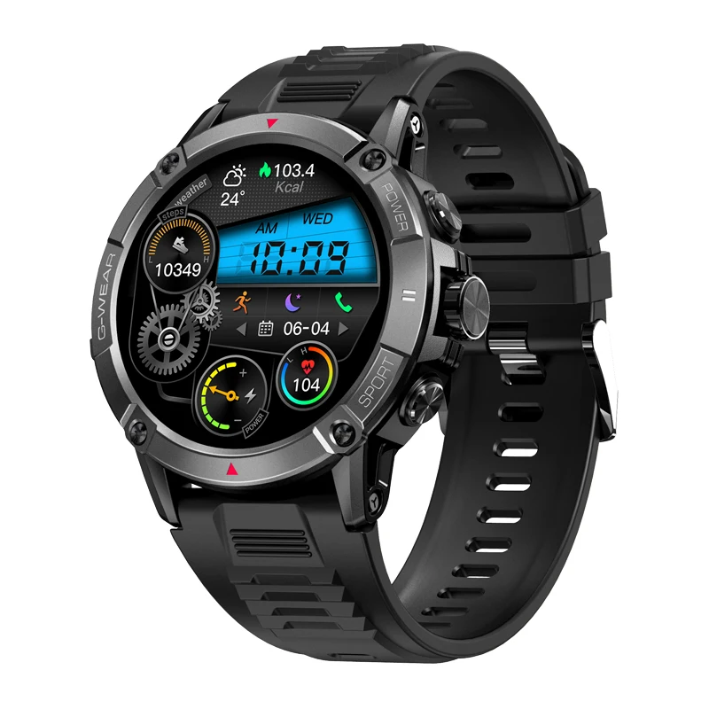 Smart Watch Men Outdoor Sports BT Call Compass 400mAh Battery Health Mon... - £38.78 GBP
