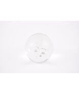 VINTAGE PUKEBERG SWEDEN ART GLASS CLEAR PAPERWEIGHT WITH CONTROLLED BUBBLES - €7,81 EUR
