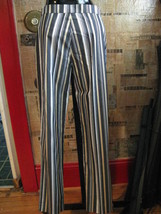 Rene Lezard Germany 80s high waist stripe pants M 36 - £53.66 GBP