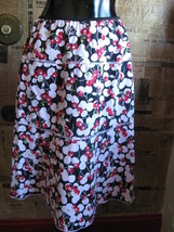 Pink Cherry swing skirt rockabilly pinup M VLV - £26.20 GBP