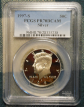 1997-S Kennedy 90% Silver Half Dollar - PCGS PR70DCAM - €53,26 EUR