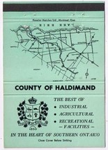 Matchbook Cover County Of Haldimand Lake Erie Mint Green - $0.69