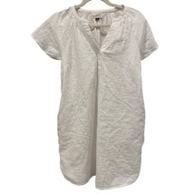 Universal Thread Womens V-Neck Relaxed White Short Sleeve A-Line Blouse Dress Xs - £5.40 GBP
