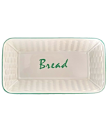 Pfaltzgraff Bread Serving Platter Tray Plate Dish Basketweave Green 12.5... - $14.69