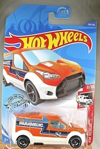 2020 Hot Wheels #218 Hw Rescue 8/10 Hot Wheels Ford Transit Connect Orange/White - £6.09 GBP