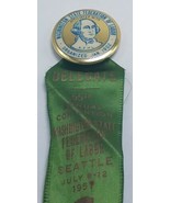 Vtg 1957 Washington St. Federation of Labor / AF of L Pinback Button w D... - $12.82