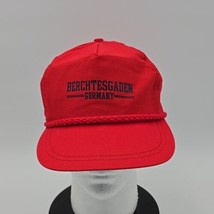 Vintage Unbranded Berchtesgaden Germany Solid Red Rope Strapback Trucker... - £16.81 GBP