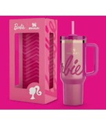 NEW NIB STANLEY Barbie Icon Pink Glitter 30 Oz Tumbler Cup FlowState Quencher - $76.50