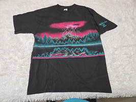 Vintage HABITAT MOUNTAIN LIGHTNING THUNDER XL T-SHIRT DOUBLE-SIDED Deads... - $46.54