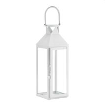 WHITE MANHATTAN CANDLE LANTERN - $49.95