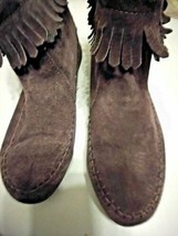 BOOT SHOE BROWN SUEDE PRE-OWNED SIZE 5  - $15.28