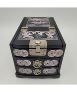 Vintage Asian Lacquer &amp; Inlay Mother Of Pearl Jewelry Box Missing Mirror - $135.13 CAD