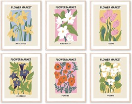 Yixihompt Flower Market Gallery Wall Set Of 6, Vintage, 8&quot;X10&quot; Unframed - £33.37 GBP