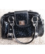 Sag Harbor Black Faux Leather Purse 13&quot; x 9&quot; - $13.62 CAD