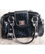 Sag Harbor Black Faux Leather Purse 13&quot; x 9&quot; - £7.86 GBP