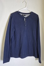Nordstrom Long Sleeve Navy Blue Henley Shirt Mens Size M - $247.70 MXN