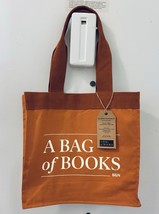 Barnes &amp; Noble &quot;Bag of Books&quot; Cotton Book Tote Bag In Rust NWT - $331.26 MXN