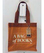 Barnes &amp; Noble &quot;Bag of Books&quot; Cotton Book Tote Bag In Rust NWT - $17.81